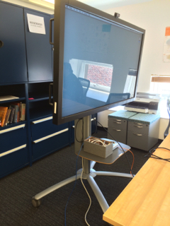 CESTA television display, three quarter view